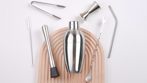 Набор для коктейля Circle Joy Coktail Shaker Bar Set 7 in 1 (CJ-CSB01) — фото, купить в Минске с доставкой по Беларуси — 360shop.by
