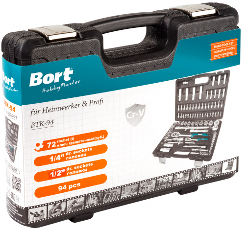 Универсальный набор инструментов Bort BTK-94 (94 предмета) (91279897)