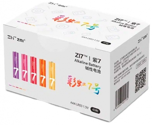 Батарейки ZMI Rainbow ZI7 AAA 40 шт. Colors — фото, купить в Минске с доставкой по Беларуси — 360shop.by